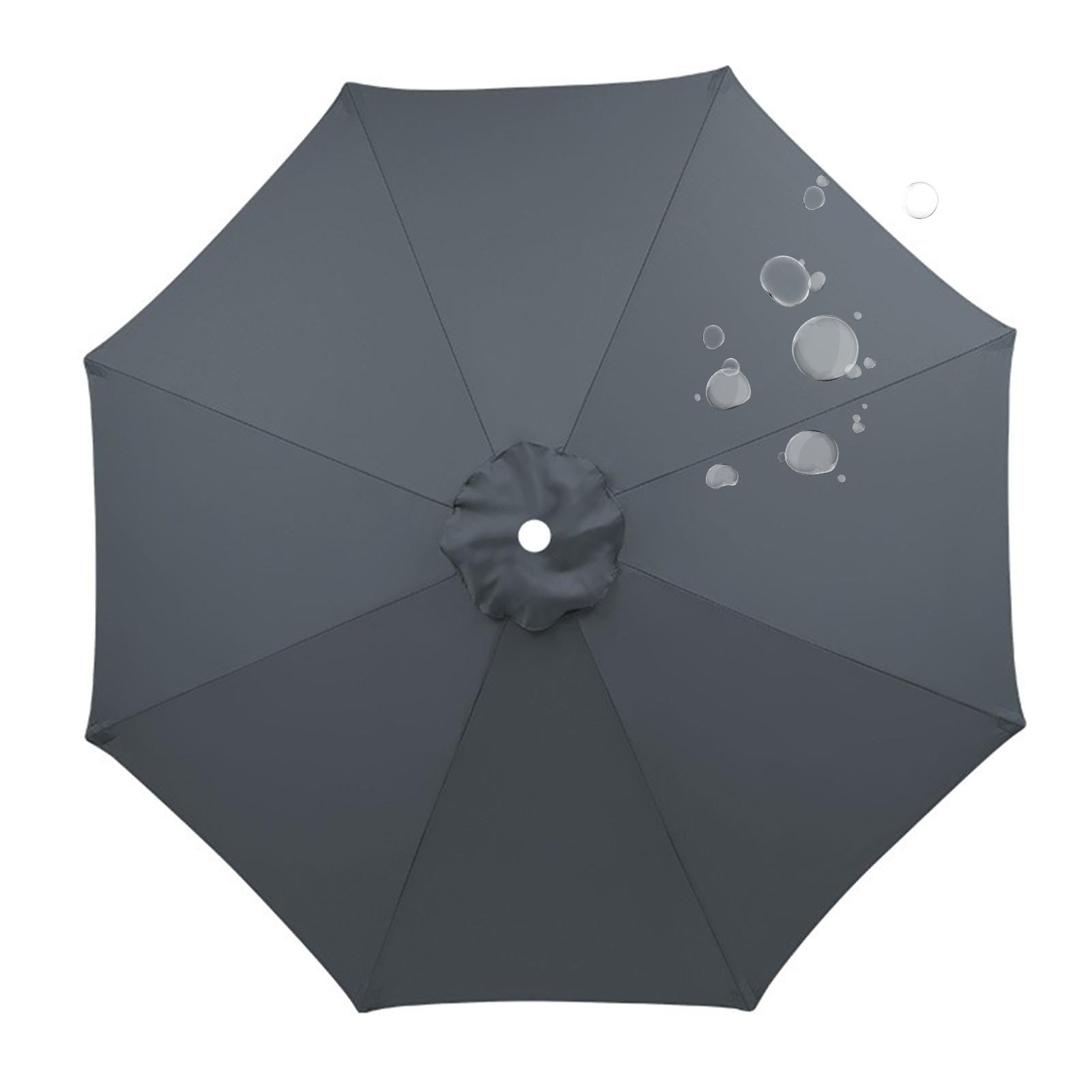 2m-3.5m Replacement Parasol Canopy, Umbrella Replacement Fabric, UPF 50+ Garden Parasol Replacement Canopy, Outdoor Replacement Fabric, 6/8 Rib for Garden Umbrella (10,8ribs:3.0m/9.8ft)