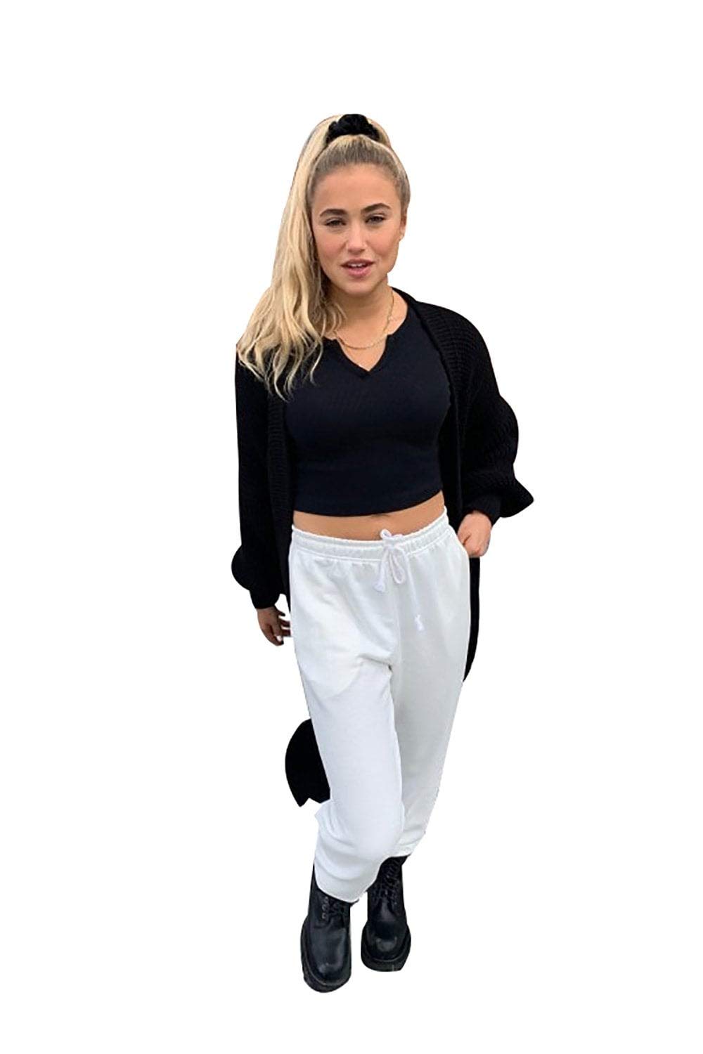 Little Mistress Women's Little Mistress Women's Jogger Loungewear Co-ord, Large/Xl, Cream Dress, Cream, L-XL UK