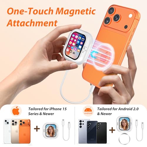 Gisotu 2026 Patented Mini Wired Selfie Monitor Screen for iPhone & Android - image 3