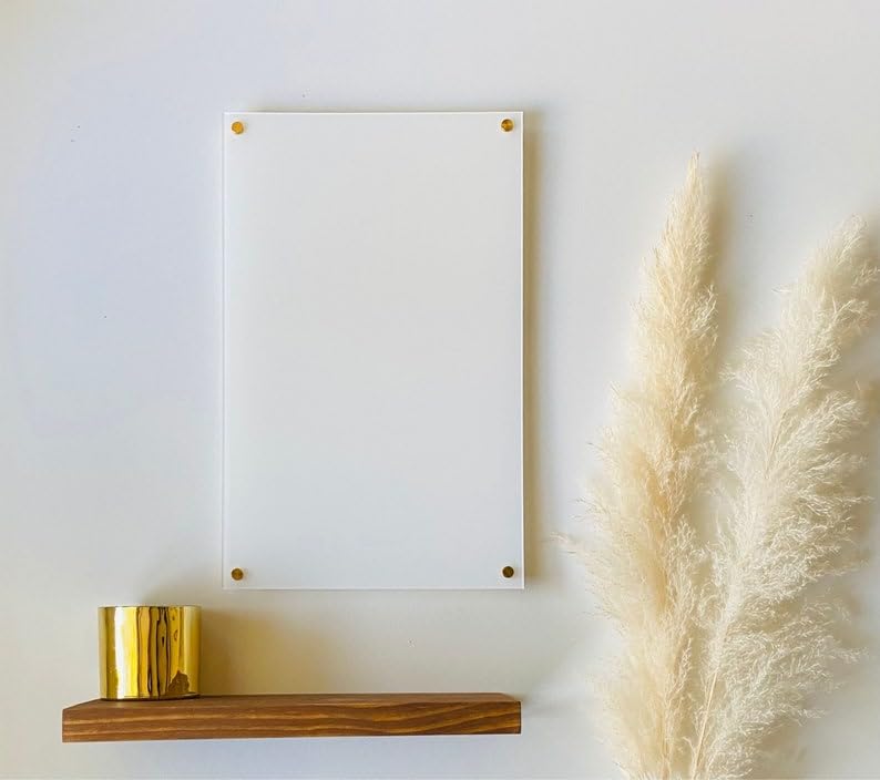 Blank White Acrylic Dry Erase Writing Board | Wall Calendar Goal Habit Grocery Clear Office Floating Message Note Board to Do List-image-43