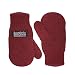 SANREMO Unisex Kids Toddler Knitted Fleece Lined Warm Winter Mittens (2-4 Years, Maroon)