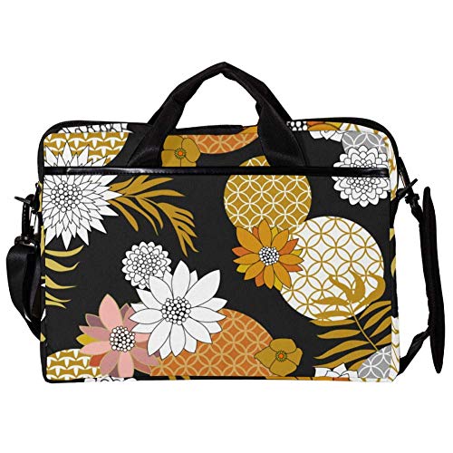 Sac à bandoulière ordinateur 14 pouces pour aller travailler avec style floral chic