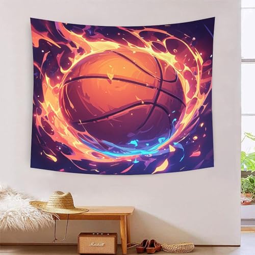 Tapiz de pared de baloncesto 150x200cm ideal como divisor de habitaciones en el dormitorio