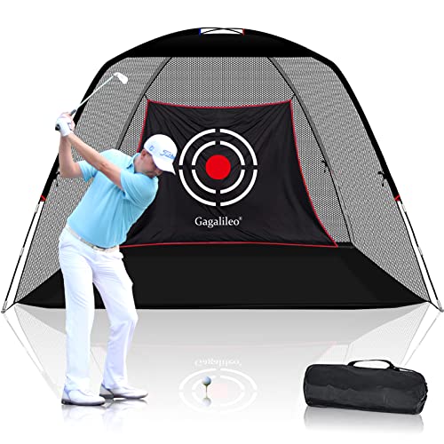 Golf Practice Net Golf Net For Backyard Golf Nets For Indoor Use Driving Range Net Golf Hitting Nets 12X7X6.6Ft Home Driving Range Golf Equipment With Target And Carry Bag(Pro Black) #TOP4