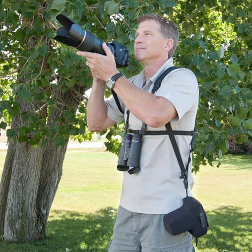 OP/TECH USA Soft Pouch – Compact digital camera case, lightweight accessories pouch, sleek neoprene sleeve for DSLR, perfect for backpacks & travel – durable protection in style D-SLR Zoom Black by OP/TECH USA - Image 8