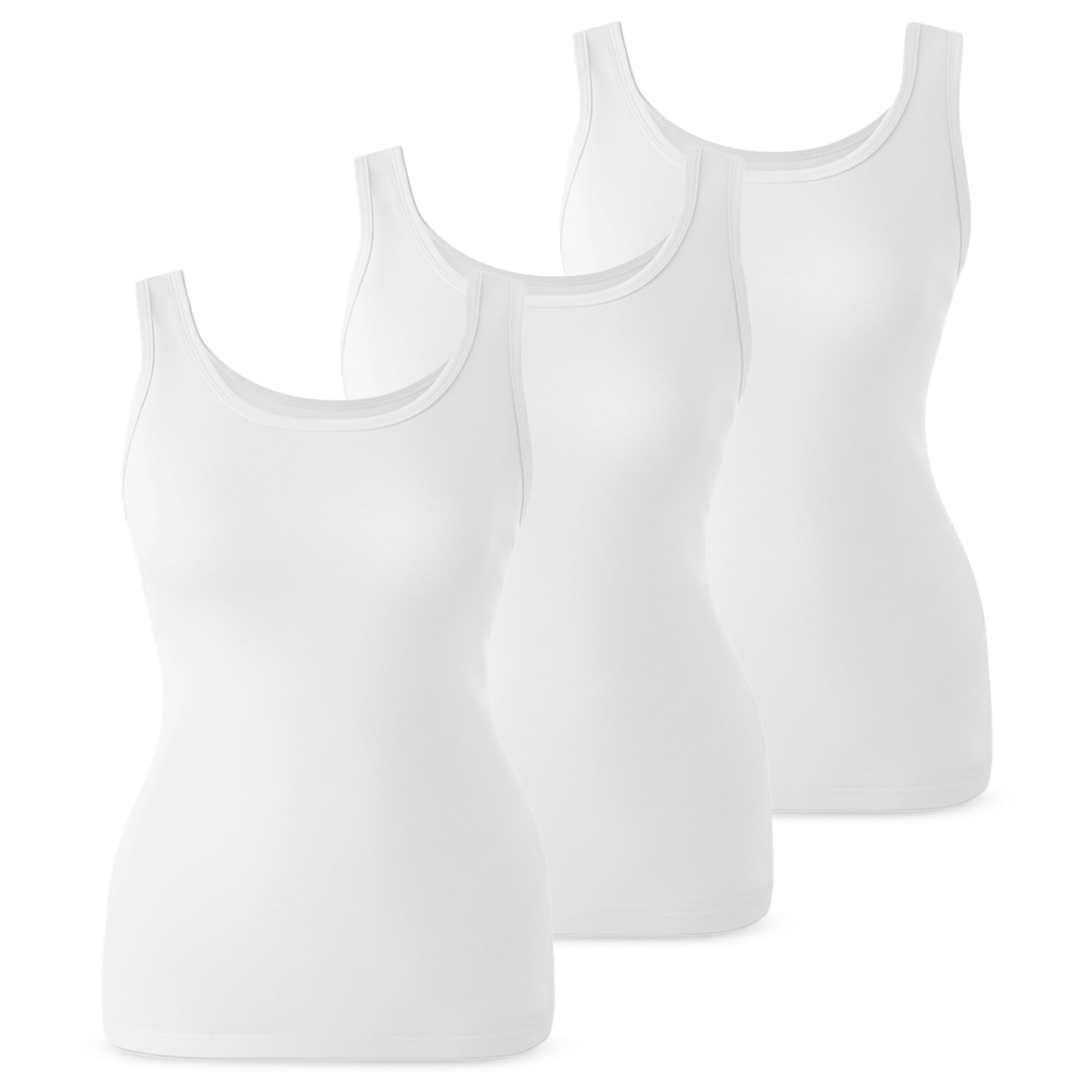 Rupa Jon Womens Camisole Tank Top Soft Cotton Blend Stretch Cami Lightweight Tank Sleepwear Loungewear