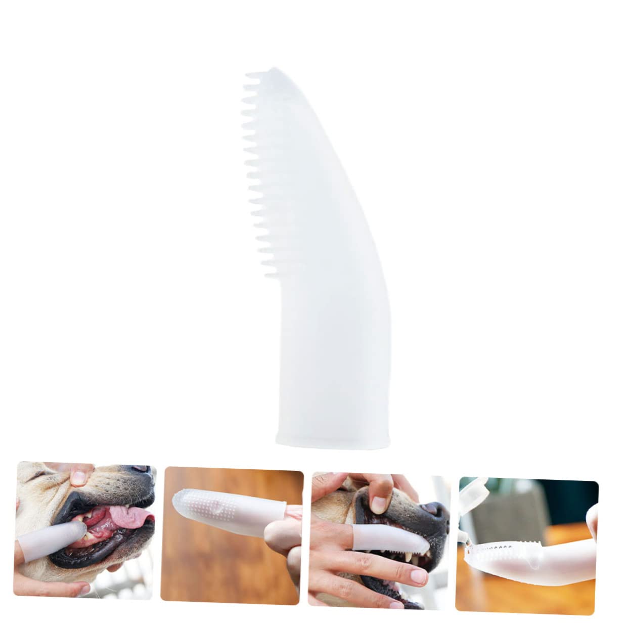 BESPORTBLE 4pièces Brosse à Dents Doigt Silicone Pour Chiens Outil De Nettoyage Pour Dents De Chiens Prévient Plaque Et Accessoire De Toilettage Pour Animaux