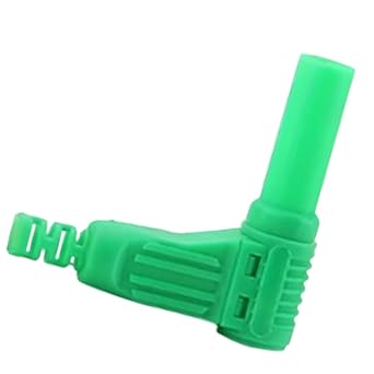 4mm Right Angles Banana Plugs Connector with Nylon, Green