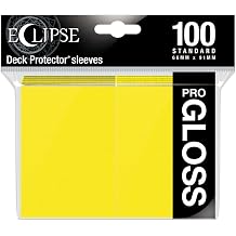 Ultra Pro Eclipse Gloss Deck Protector Sleeves Lemon Yellow, 100 Pack
