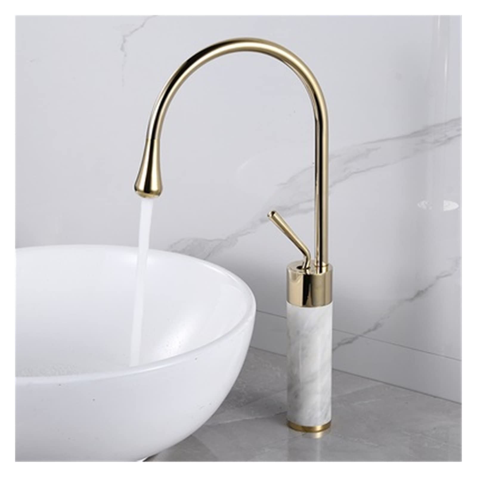 Robinet évier design mitigeur eau chaude froide laiton or blanc