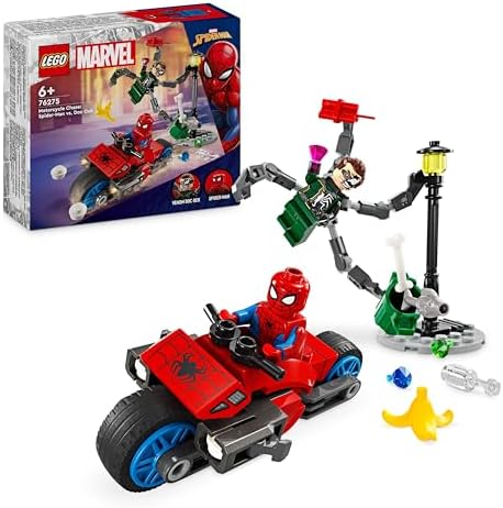 LEGO Marvel Motorcycle Chase: Spider-Man vs. Doc Ock 76275 (77 Pieces)