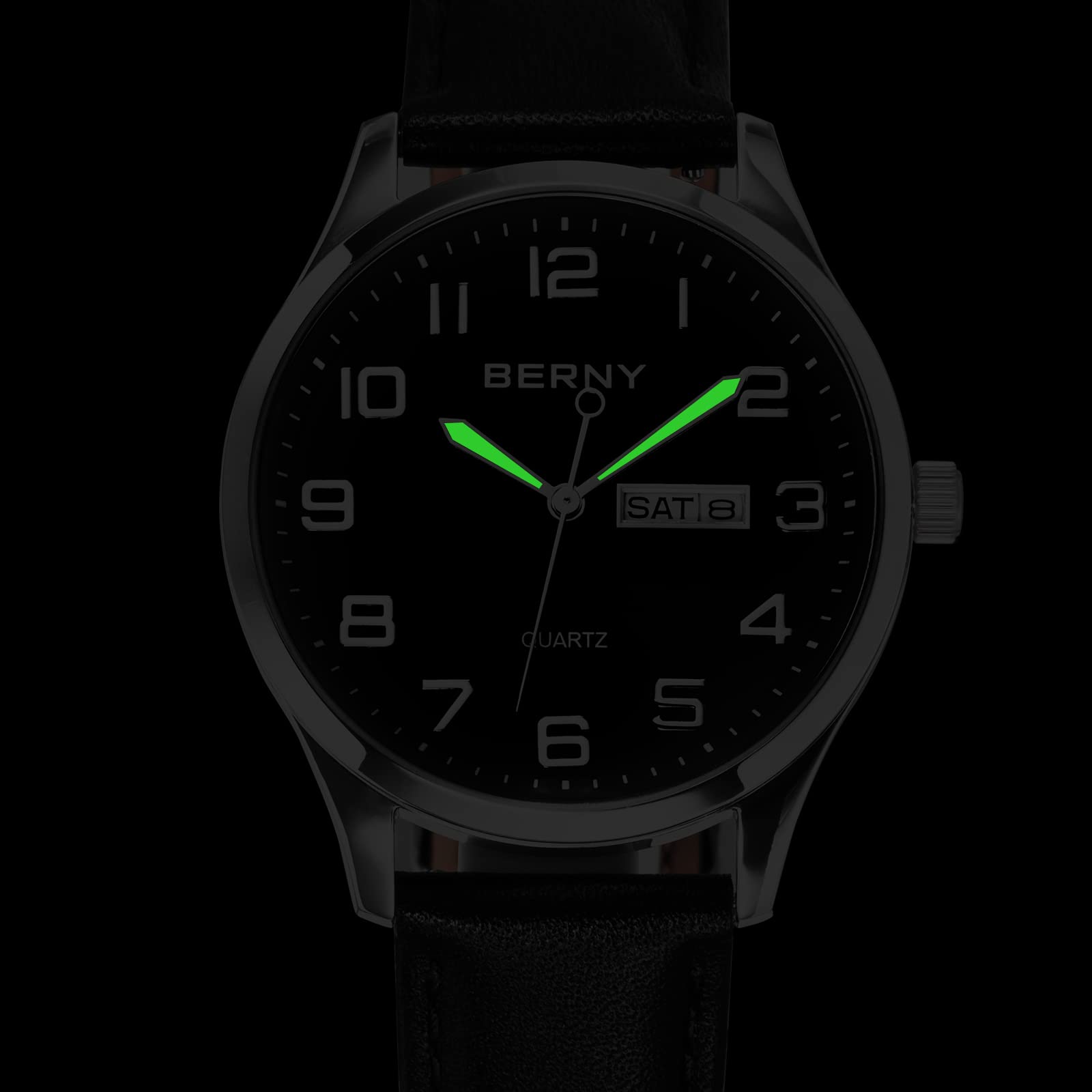 BERNY Herren-Armbanduhr Aus Edelstahl Legere Quarz-Armbanduhr