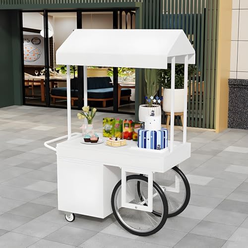 Outdoor Vendor Cart with Canopy