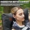 EVER ADVANCED Padded Oversized Folding Camping Chair for Adults, Heavy Duty Lawn Chair with Side Pockets, Portable Collapsible Quad Chair for Outside, Support Up to 500lbs, Black