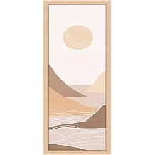 7x14 Frame Natural Woodgrain,Rustic 14x7 Picture Frame Beige, Art Pic Hanging Poster Frame, 7 by 14 Gallery Family Concert Portrait Photo Frame Horizontal Vertical Display Gift