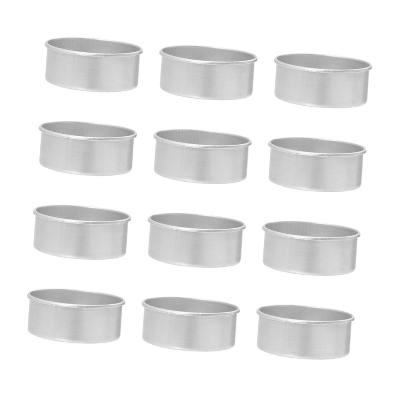 Cabilock 50pcs Candle Base Tealight Tin Holder Desktop Protector Decorative Candles Ornament Container Empty Tealight Candle Tins Candlesticks Fashion Candlestick Snack Box Metal Aluminum