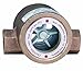 Dwyer Midwest Series SFI-300 Sight Flow Indicator, Double Window, Bronze Body, ABS Impeller, 1-1/4" Female NPT Connections, 4.375" Length x 3.125" Depth x 2.563" Height