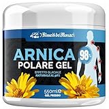 Gel Arnica Effetto Freddo Glaciale 550ml Arnica Gel Gambe Effetto Ghiaccio con Mentolo, Mirtillo, Diosmina e Menta, Sollievo per Muscoli Affaticati e Gambe Stanche Made In Italy