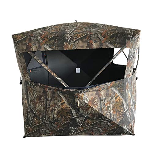 J.m Rusk 270° View 2-3 Person Pop Up Ground Blinds, Portable Camo Hunting Blind Tent #TOP3