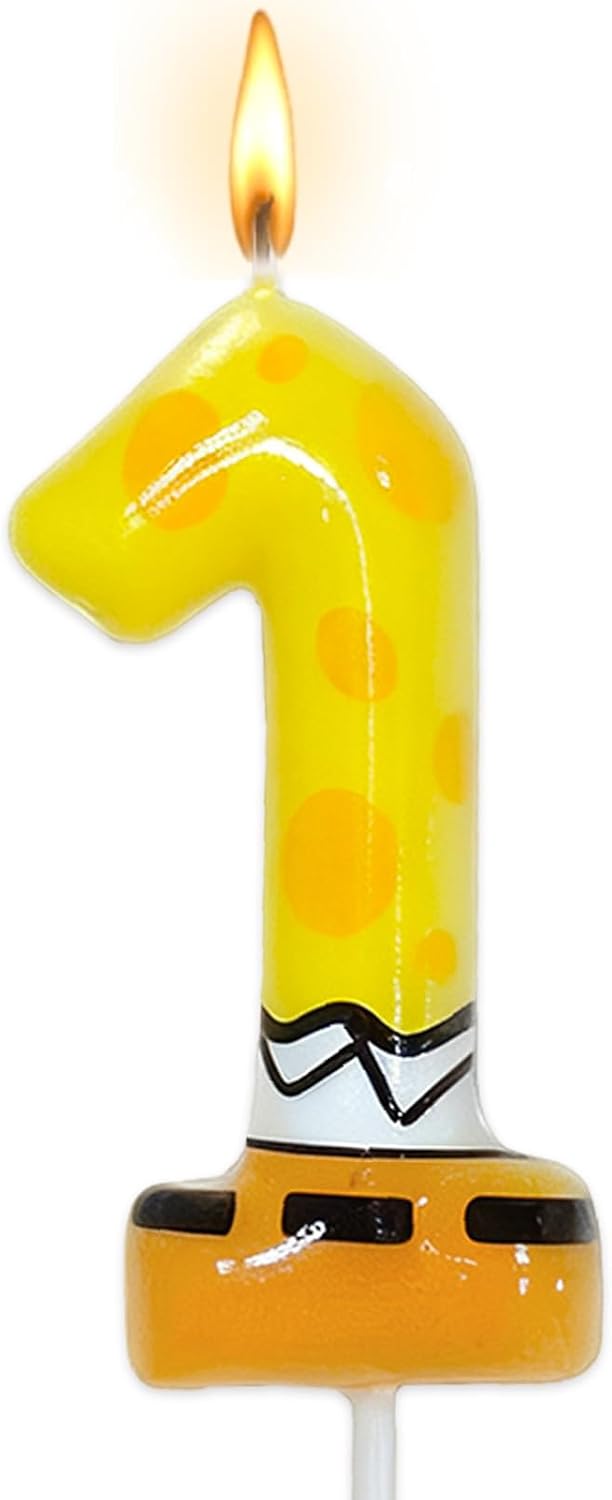 7th Birthday Candle Colorful Number 7 Cake Topper Ocean Theme Party Decor (Sponge 7)