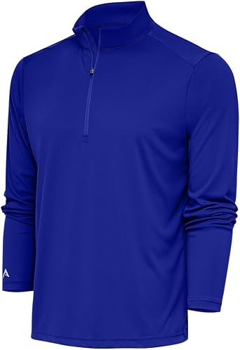 Antigua Mens Tribute Quarter-Zip Pullover - Lightweight Breathable Long-Sleeve Pullover for Golf, Travel & Casual Wear