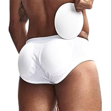 JOCKMAIL Mens Underwear Boxer Cotton Padded Underwear Boxer with Removable Hip Pad Mens SportTrunk