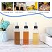 Imagen de Qianyu 4 botellas dispensadoras de aceite pequeñas con tapa superior giratoria