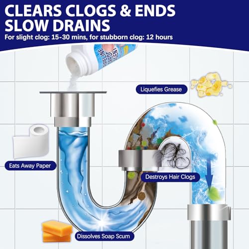 Powerful Pipe Dredging Agent,Pipeline Dredging Agent,Powerful Quick Cleaning Drain,Kitchen Sink Drains and Pipe Cleaner,for Kitchen Bathroom Toilet - Image 5