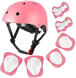 KAMUGO Kids Adjustable Helmet, with Sports Protective Gear Set Knee Elbow Wrist Pads