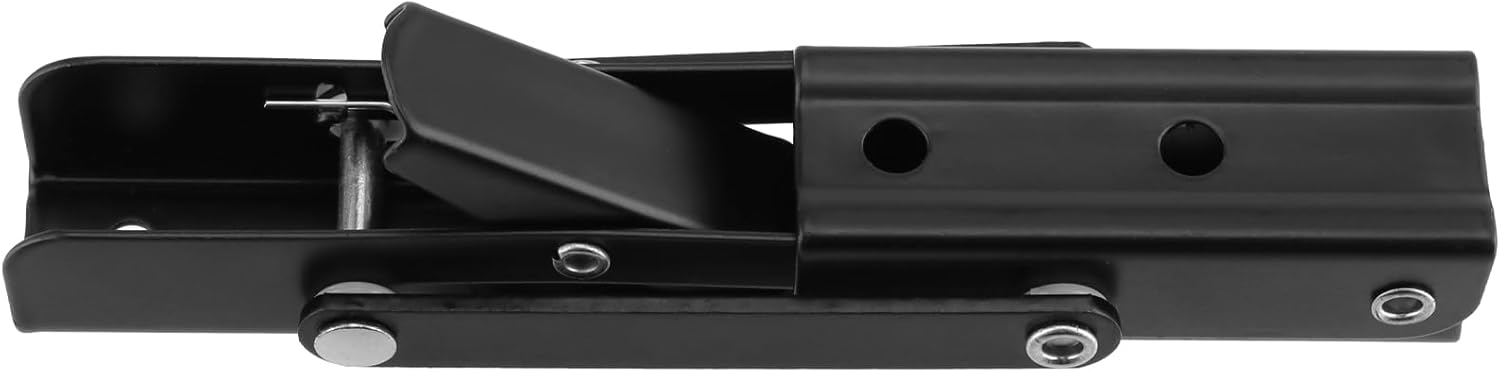 8 PCS 6 Inch Wall Mounted Folding Shelf Brackets, Folding Shelf Brackets Heavy Duty Black, Metal Folding L Brackets for Shelves, Small Triangle Collapsible Bracket for Table Bench