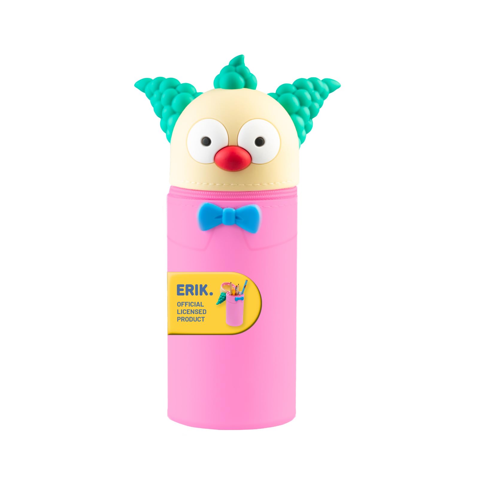 Grupo Erik School Pencil Case - Krusty The Clown The Simpsons Gifts | Expandable Pencil Cases, Back to School Supplies, Office Stationery Supplies | The Simpsons Figures, Stationery Gifts