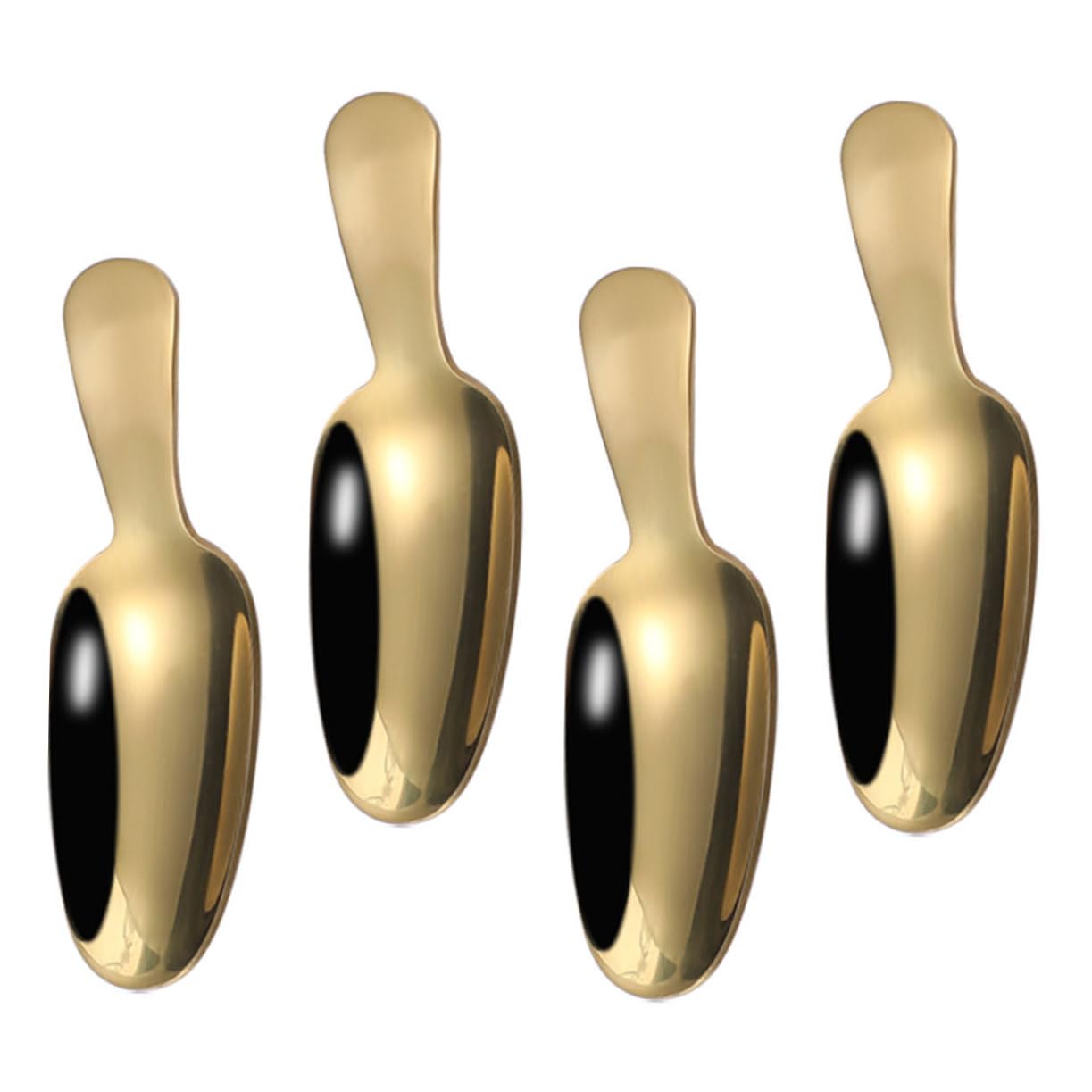 ULTECHNOVO 4Pcs Stainless Steel Tea Scoop Spoon for Ice Cream Desserts Spices and Easy to Clean for Home Office Use