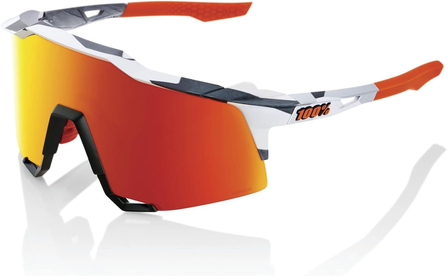 Soft Tact Grey Camo -Hiper Red Multilayer Mirror Lens
