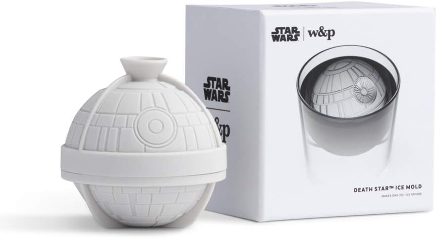 W&P Limited Star Wars Collection Sphere Silicone Ice Mold, Death Star, BPA Free, Dishwasher Safe, Round Cocktail Whiskey Drink Ice Maker