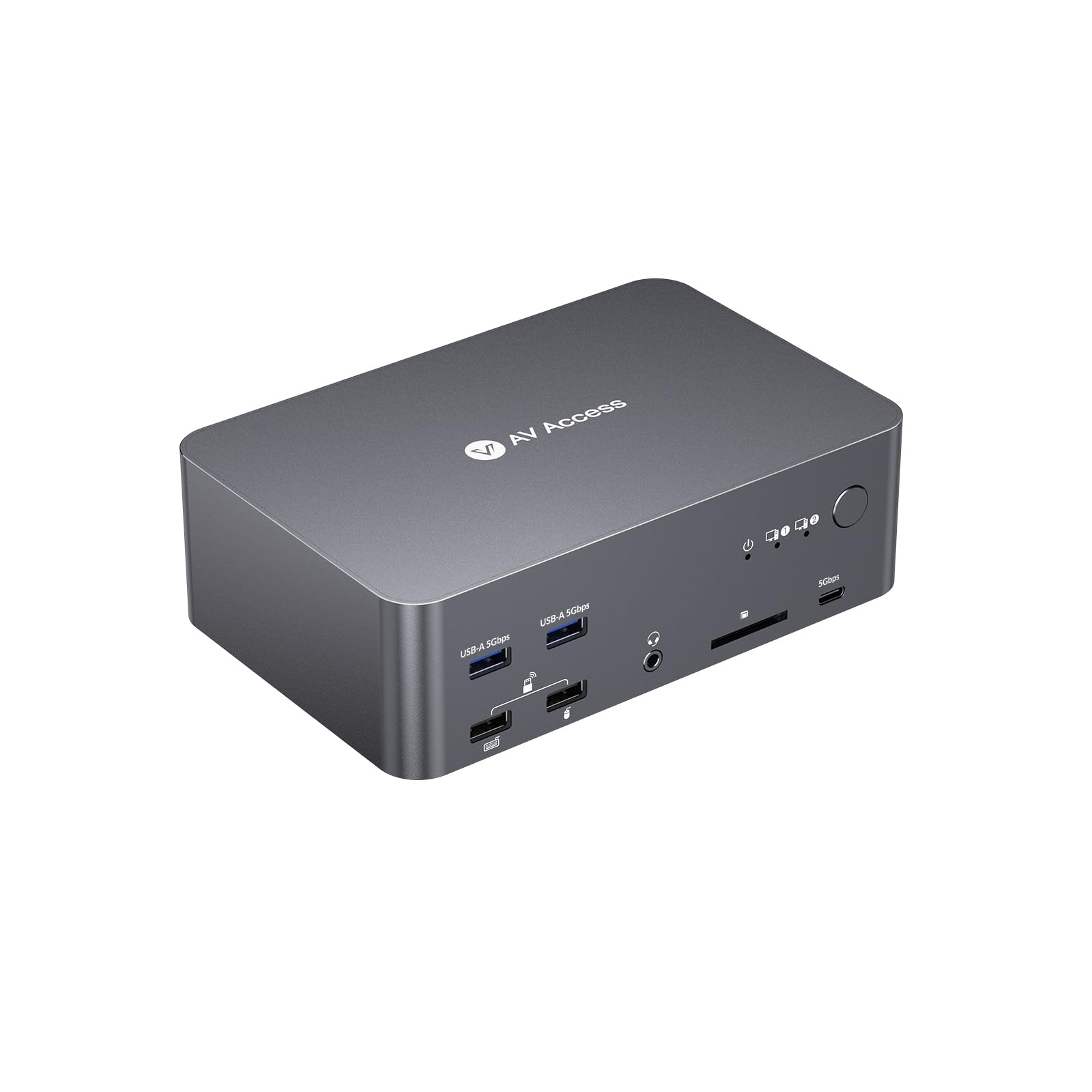 (Desktop only) AV Access KVM Switch 3 Monitors 2 Computers 8K@60Hz, 1G Ethernet for 2 PCs, with Remote Controller, 3xUSB 3.0, Docking Station Triple Monitor, 4K@165/144Hz, 2K@144Hz for Dell HP-picture-22
