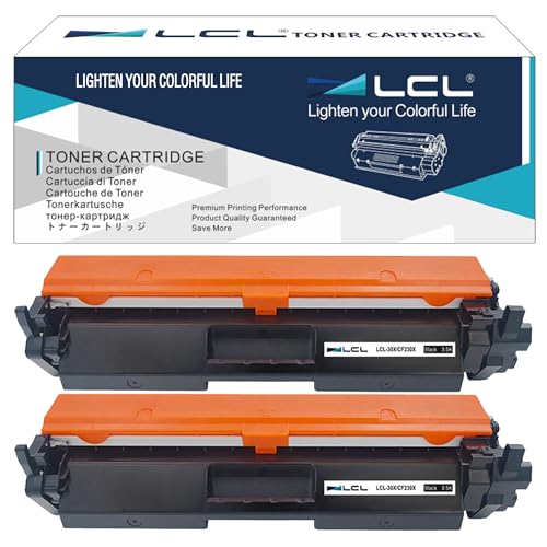 Image of LCL CF230X High Capacity Toner Cartridge Replacement for HP 30A 30X CF230A CF230X for HP LaserJet Pro Laser Jet Pro M203D M203DN M227FDW M203 M227 (2 Black)