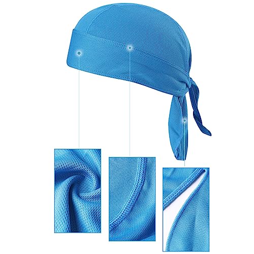 Doo Rags Skull Cap - Moisture Wicking Beanie Cap Sun Uv Protection Motorcycle Helmet Liner Cap (2 Pieces Gray) #TOP1