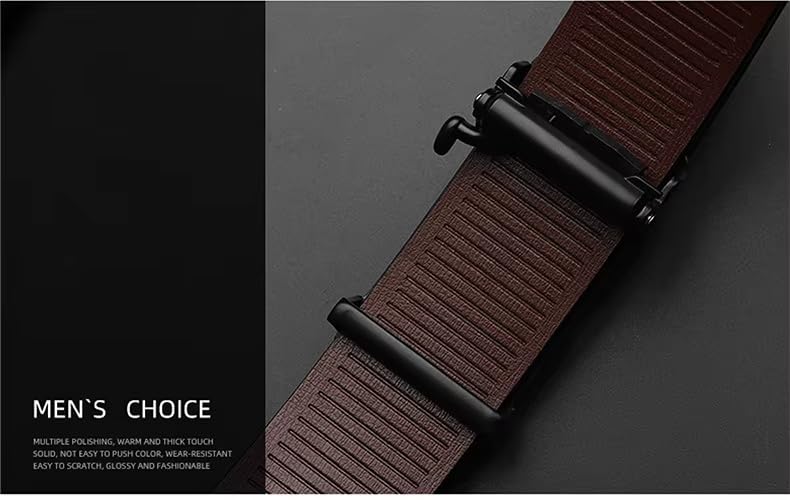Image of NAPA HIDE Men's Auto Lock Vegan Leather Belt | Stylish Adjustable Buckle Belt for Formal & Casual Wear I Fits upto 40 Inches Waist size