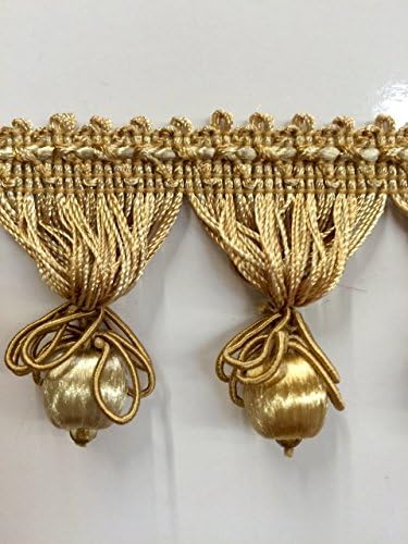 2.5' French Tassel Fringe Trim TF-55/12 Antique Gold (Sold by The Yard)