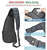 Gisdanchz Sling Bags for Men Water-proof, Lightweight Sports Sling Backpack Small Rucksack for Men Women Cross Body Chest One Strap Shoulder Bags Personal Pocket Small Travel Bag for Gym Sport, Gray #3