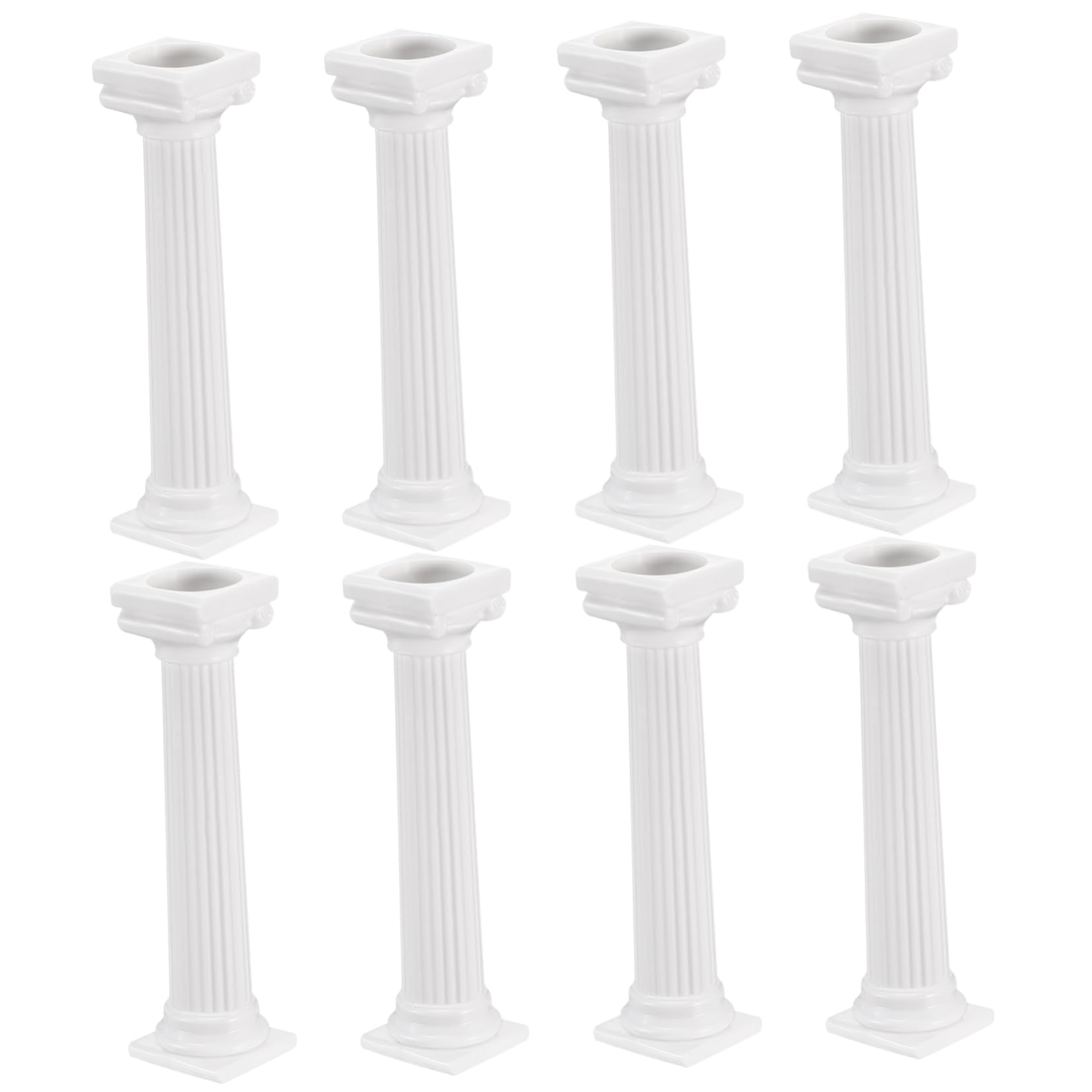 VINTORKY 8 Pcs Roman Column Cake Support Rods Elegant Display Stand for Multi Cakes Pastries and Desserts for Weddings and Special Occasions
