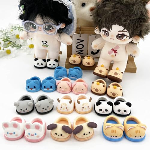 niannyyhouse 20cm Plush Doll Accessories Rabbit Panda Shoes 8in Soft Stuffed Plush Toy Dress Up (a14) - image 2