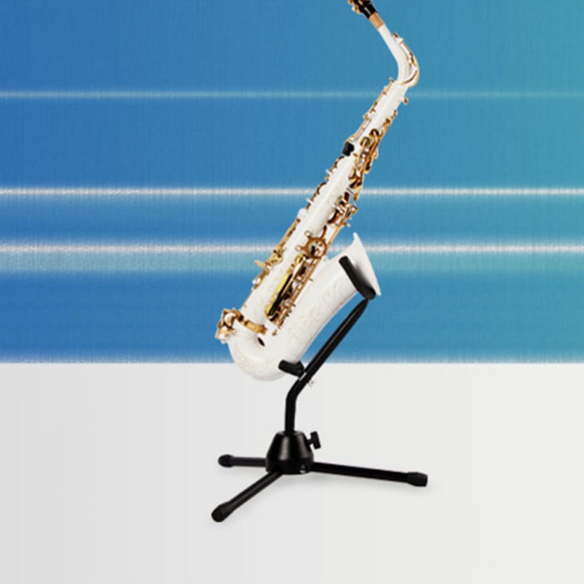 Alto Saxophone Holder Folding Stand Black Detachable Saxophone Rack for Home Desktop Storage Musical Instrument Accessory