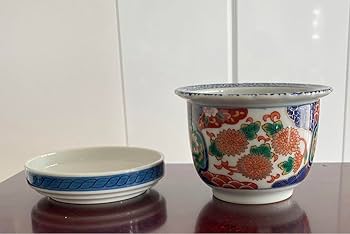 Amazon.co.jp: 有田焼 弥左ヱ門 彌左衛門 弥左衛門 盆栽鉢