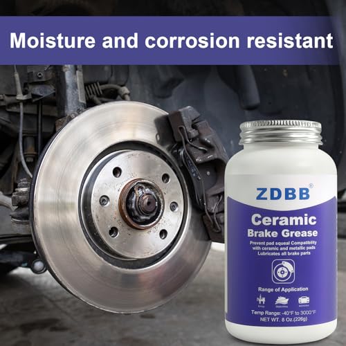 ZDBB Ceramic Brake Lubricant High Temp Caliper Pin Grease Synthetic Brake Lube Break Grease Automotive Squeak Stop Moisture Proof, Heat Resistant, Rust and Corrosion, 8oz Brush Top by ZDBB - Image 6