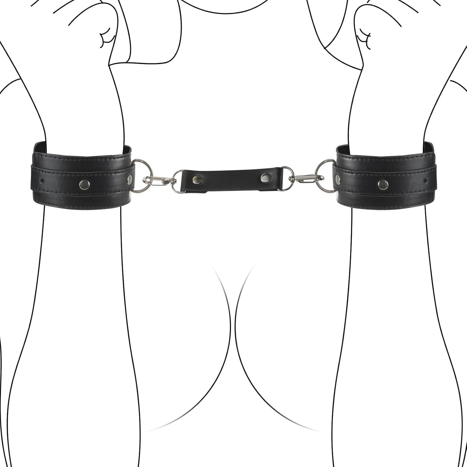 PU cuir femmes poignets et cuisses bandoulière - avec arc - débutant - jeux de couple - Party lingerie