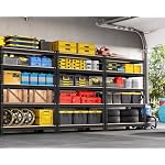 5-Tier Metal Storage Shelves: Heavy Duty Garage Shelving Adjustable Shelves for Storage - Black Utility Rack Shelf for Pantry, Warehouse, Closet, Office, Kitchen, 28" W x 12" D x 59" H - Image 2