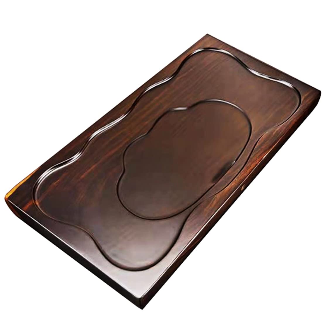 XYIANG Ebony Tea Tray 33 Inch Large Tea Serving Tray with Water Drainage Chinese Gongfu Tea Table Gift Set Made of Natural Solid Wood Home Office