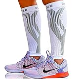 Compression Socks Men - Footless Compression Socks for Women. Treatment for legs, Shin Splint, Varicose Vein & Leg Pain Relief. Great Support for Running, Cycling, Maternity, Travel White S-M