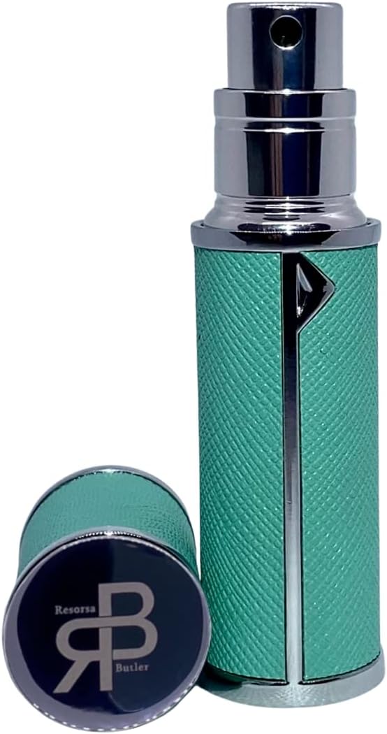 Perfume Atomiser, UK Brand, Refillable & Travel Size Perfume Bottle, Leaking Proof, Bottom Pump, Luxurious Small women and men, 5ml (Caribbean Blue)